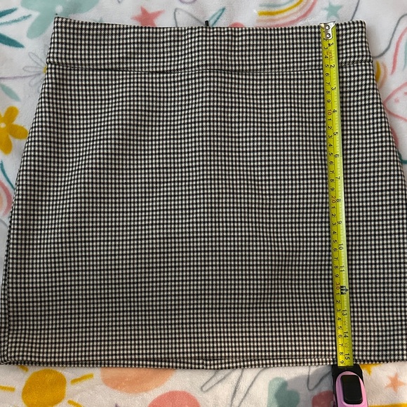 Mango‎ Monochrome Houndstooth A-Line Skirt - Picture 8 of 8